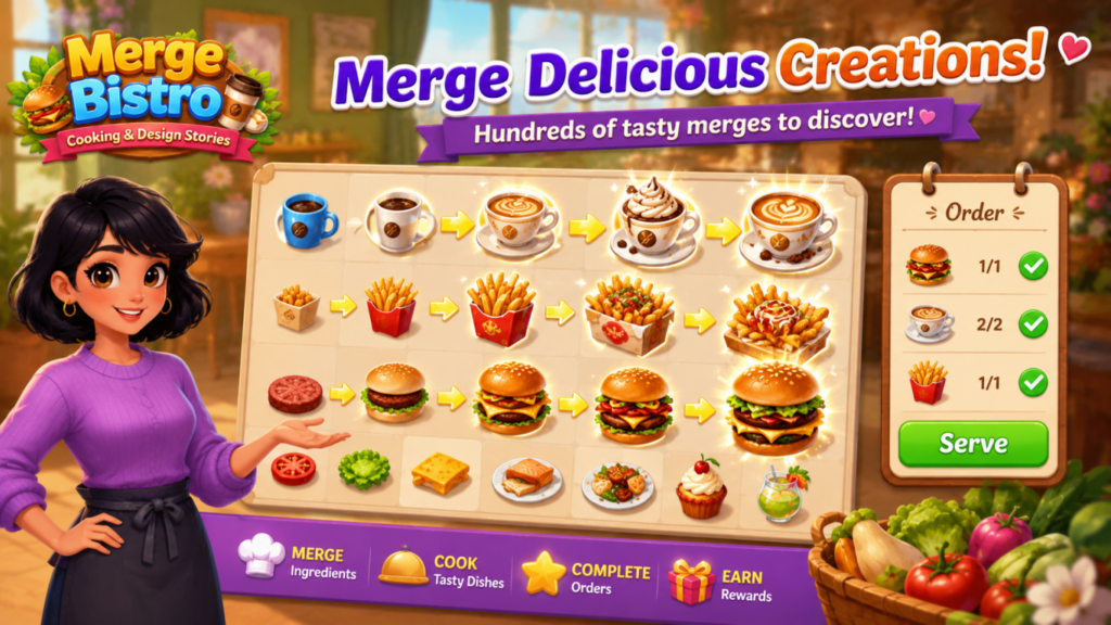 Merge Bistro: Cooking & Design Stories screenshot